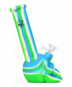 8.75"   Skull Base Water Pipe W/Glass Pull-Out