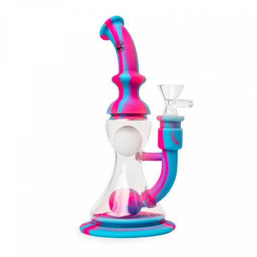 8.5"  Flower Bubbler W/Floating Glow-In-The-Dark Orb - Image 3