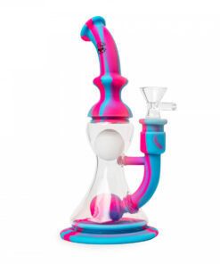 8.5"  Flower Bubbler W/Floating Glow-In-The-Dark Orb - Image 3