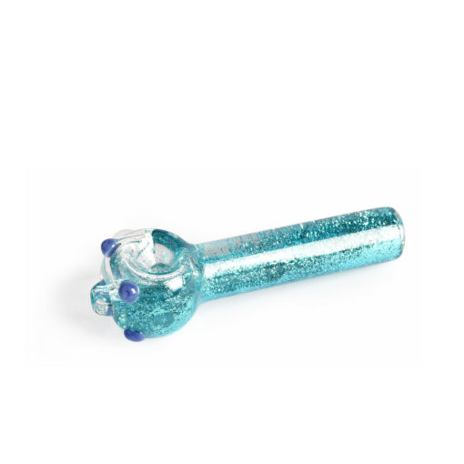 Red Eye Glass Sparkle Liquid Hand Pipe - Image 4