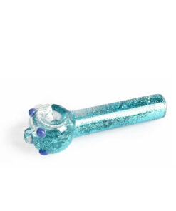 Red Eye Glass Sparkle Liquid Hand Pipe - Image 4