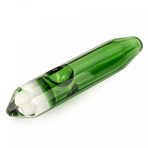 Red Eye Glass 4.5" Crystal With Dichro Tip Hand Pipe - Image 2