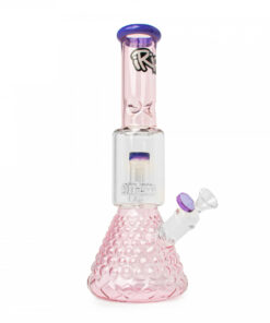 iRie 13.5" Tall Dual Chamber Beaker Tube W/Textured Base & Showerhead Per