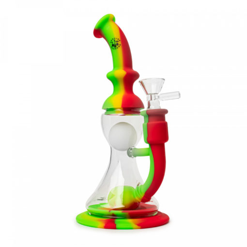 8.5"  Flower Bubbler W/Floating Glow-In-The-Dark Orb - Image 4