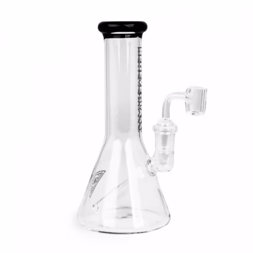 Red Eye Glass 8" Tall  Concentrate Beaker W/Quartz Banger - Image 2