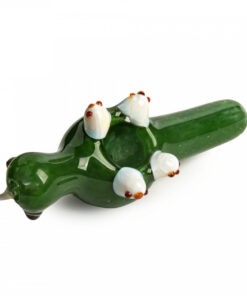 Red Eye Glass 4.5" Green Dinosaur Jr. Hand Pipe