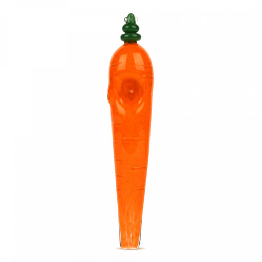 Red Eye Glass Carrot Hand Pipe - Image 2