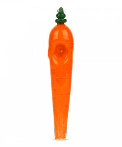 Red Eye Glass Carrot Hand Pipe - Image 2