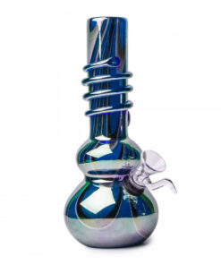 8" Tall Retro Glass Radium Metallic Tube W/Wrap