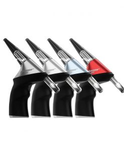 Yocan Black Phaser ARC Main image featuring the 4 available colors; From Left-to-Right (Black, Silver, Blue, Red)