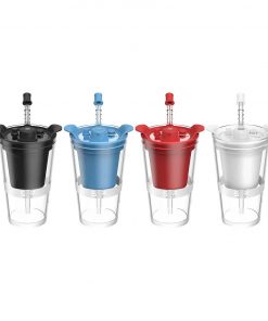 Yocan Black SIP Main Image showing different colors available except the Frosted Clear version; Left-to-Right (Black, Blue, Red, White)