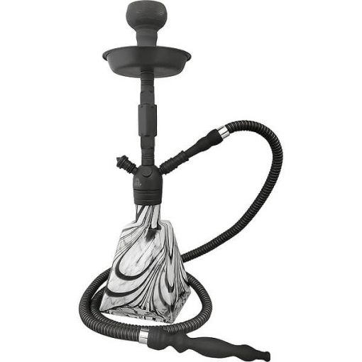 Pharaohs Pyramid Hookah Black and White