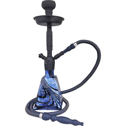 Pharaohs Pyramid Hookah Blue Granite