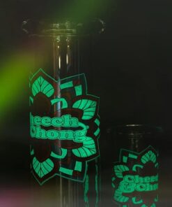 Mandala Glow in the dark pipe 15inch - dark shot