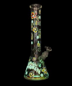 Tie Dye glow in the dark 15 inch - black background