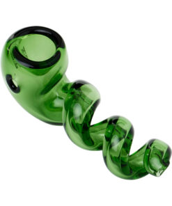 Human Grade 4 Corkscrew Hand Pipe-Green