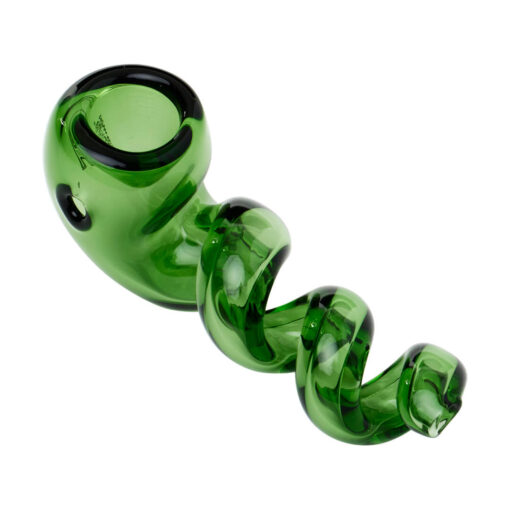 Human Grade 4 Corkscrew Hand Pipe-Green