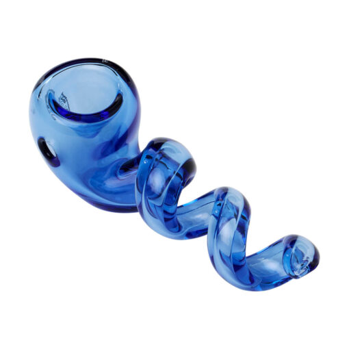 Human Grade 4 Corkscrew Hand Pipe-Light Blue
