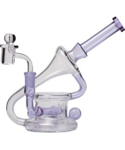 Human Grade 7.5" Recycler 45 (Triple Marble) Glass Rig Water Pipe Lavender