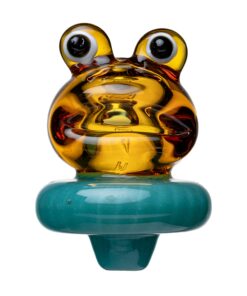 human-grade-frog-carb-cap -Light-Yellow-with-Blue-Base