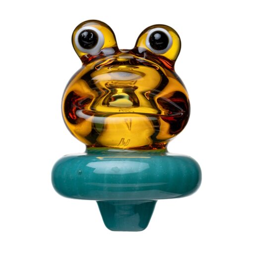 human-grade-frog-carb-cap -Light-Yellow-with-Blue-Base