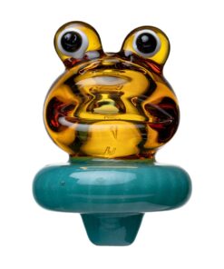 human-grade-frog-carb-cap -Light-Yellow-with-Blue-Base