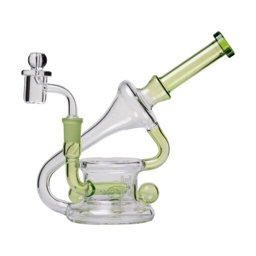 Human Grade 7.5" Recycler 45 (Triple Marble) Glass Rig Water Pipe MatrixGreen