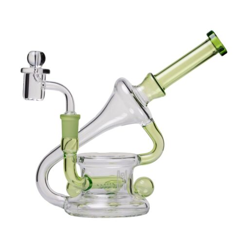 Human Grade 7.5" Recycler 45 (Triple Marble) Glass Rig Water Pipe MatrixGreen