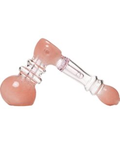 Human Grade Frit Hammer Bubbler-Pink with Pink Tube