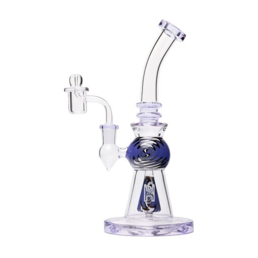 Human Grade 10" Mini Gumball Rig Glass Water Pipe Purple Tones