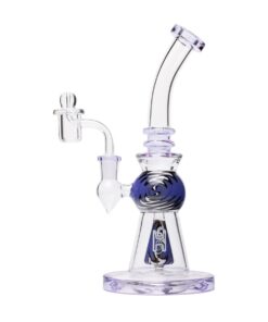 Human Grade 10" Mini Gumball Rig Glass Water Pipe Purple Tones