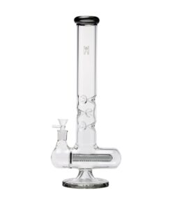 Human Grade Inline Tube Triple Ice Catch Glass Water Pipe Smoke