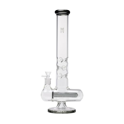 Human Grade Inline Tube Triple Ice Catch Glass Water Pipe Smoke
