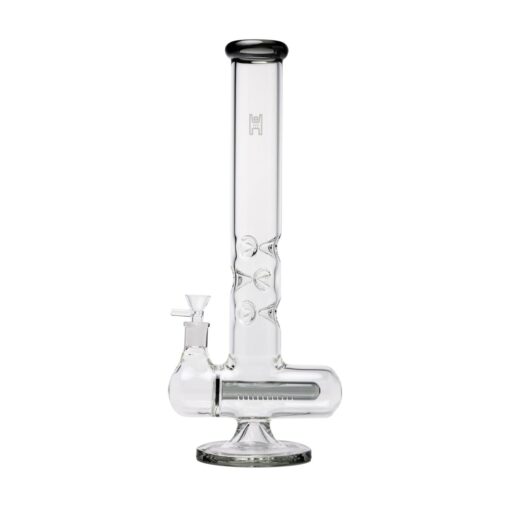 Human Grade Inline Tube Triple Ice Catch Glass Water Pipe Smoke