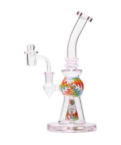 Human Grade 10" Mini Gumball Rig Glass Water Pipe Pink