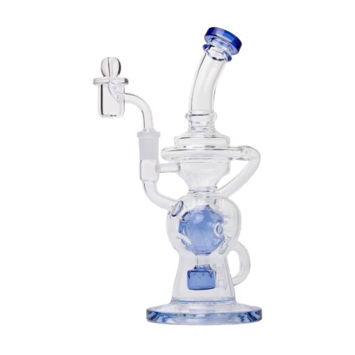 Human Grade 10" Swiss Rig Glass Recycler Water Pipe - Image 2