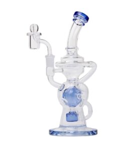 Human Grade 10" Swiss Rig Glass Recycler Water Pipe - Image 2