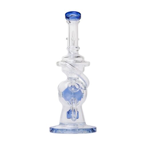 Human Grade 10" Swiss Rig Glass Recycler Water Pipe - Image 3