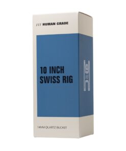 Human Grade 10" Swiss Rig Glass Recycler Water Pipe - Image 6