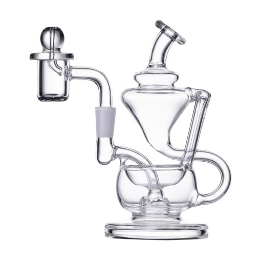 Human Grade 5" Recycler 1A Clear with Pink Accent