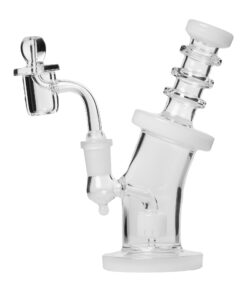 Human Grade 6.25" Bent Neck Dab Rig Matrix Green with Green Accent