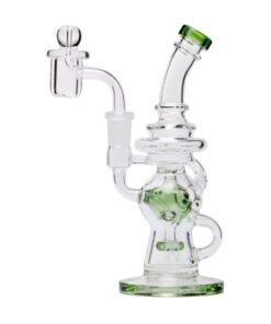 Human Grade 7" Swiss Rig Water Pipe Green
