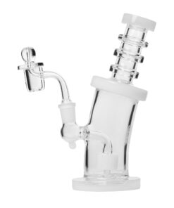 Human Grade 8" Bent Neck Dab Rig Matrix Green with Green Accent