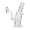 Human Grade 8" Bent Neck Dab Rig Matrix Green with Green Accent
