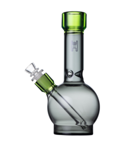 Human Grade 9" Ball Water Pipe smoke and matrix green