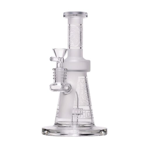 Human Grade Aztec (Sandblasted) Glass Water Pipe - Image 2