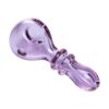Human Grade Double Ring Spoon Pipe Matrix Green Sandblasted