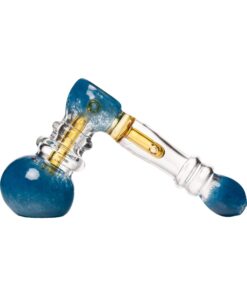 Human Grade Frit Hammer Bubbler Red with Smoke Tube