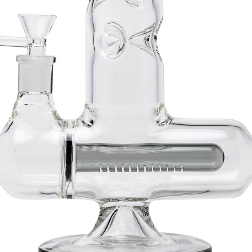 Human Grade Inline Tube Triple Ice Catch Glass Water Pipe - Image 2