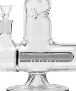Human Grade Inline Tube Triple Ice Catch Glass Water Pipe - Image 2